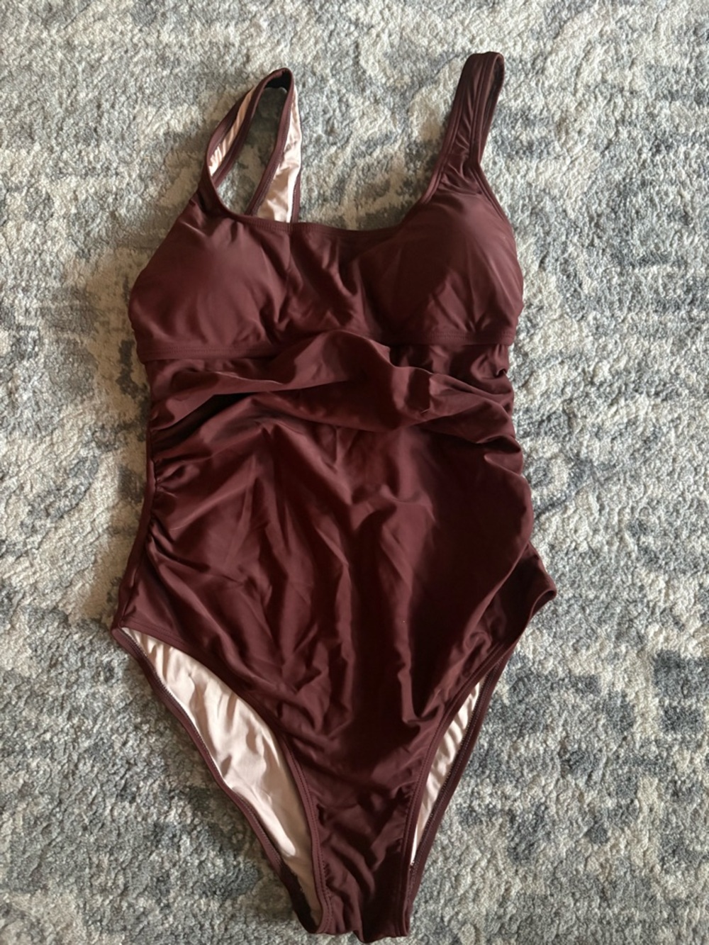 Cupshe Burgundy One-Piece Swimsuit
